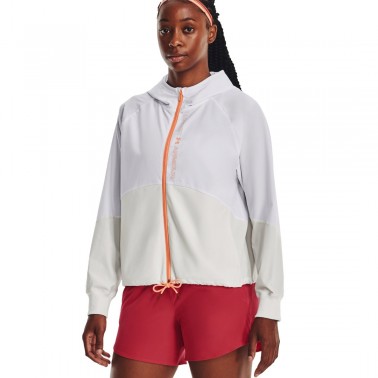 UNDER ARMOUR WOVEN FZ JACKET 1369889-100 Γκρί