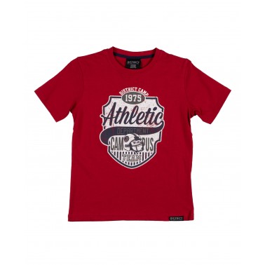 DISTRICT75 BOYS' TEE 120KBSS-725 Red
